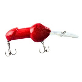 Whistytwig's Novelty Deep Diving Crankbait - The Ultimate Fishing Lure for Freshwater and Saltwater - Perfect for Bass Fishing - Out for a Laugh but Also Catches Fish (Red, 85mm)