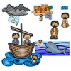 Jonah & The Whale Felt Figures for Bible Flannel Felt