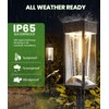 BITPOTT Bright Solar Pathway Lights Outdoor 2 Pack, 2-in-1 Warm&Cool
