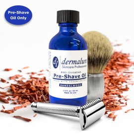 Dermalure Pre-Shave Oil SANDALWOOD ESSENTIAL OIL 100% All Natural Oil for Sensitive Skin