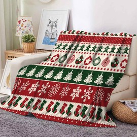 UGZDEA Christmas Blanket 130x150cm, Christmas Sofa Blanket, Soft Warm Winter Fleece Christmas Blanket for Adults and Kids (A, 130x150cm)