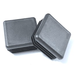 (Pack of 2) CAPLUGS - 2 1/2" - 2.5 Inch Square Black Plastic 10-14 Ga (2.24"-2.33" ID) Tubing Plug - End Cap -Steel Fence Post Pipe Tube Cover Insert | - End Caps for Fitness Equipment