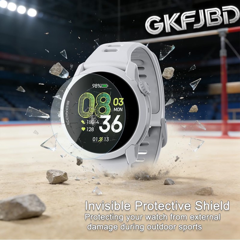 GKFJBD Compatible for Coros Pace 4 Screen Protector & Case，HD