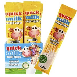 20 Bags of 5 Straws Vanilla Straws Quick Milk Magic Milk Straws (Total: 100 Straws)