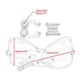 ABCERRSI Dirt Bike Handguards,Hand Protector Compatible with 7/8'' and 1 1/8'' Handlebar ATV Motocross Enduro Supermoto Racing-Black