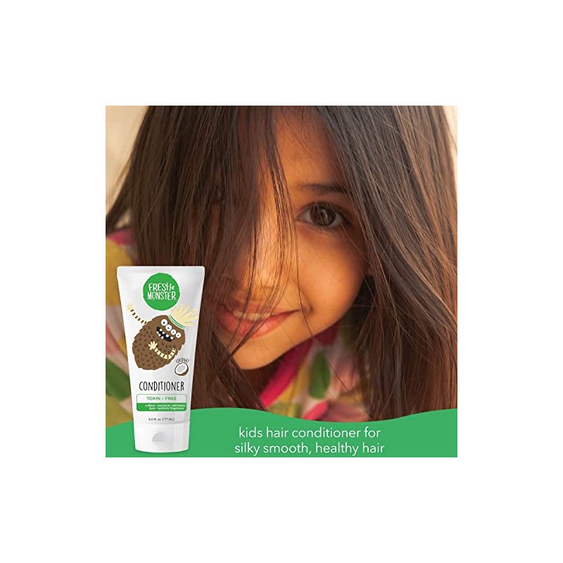 Fresh Monster Acondicionador natural para el cabello de niños, sin