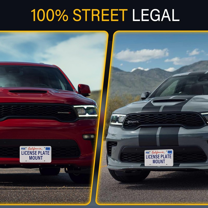 No Drill License Plate Holder Compatible with Dodge Journey 2014-2020