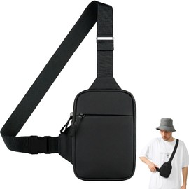 Horktrust Sac de Poitrine Homme/Femme pour Voyage et Tourisme, Brusttasche Herren mit Doppeltasche - Leichte Umhängetasche für Outdoor, Reisen, Radfahren & Camping.