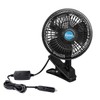 TN TONNY Classic 6 Inch Oscillating Car Clip on Fan