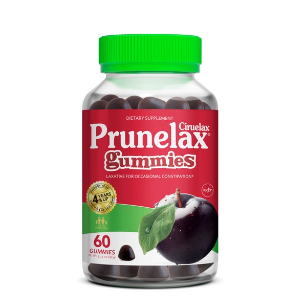 Prunelax Laxative Gummies - Gentle & Effective - Made of Natural Senna - Reliable Relief 60 Count - Gluten-Free That Works in Just 8 to 12 Hours