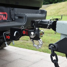 TOPTOW Trailer Hitch Tri-Ball Hitch Mount with Beast Tow Hook Chrome Hitch Balls Fits 2-inch Receiver