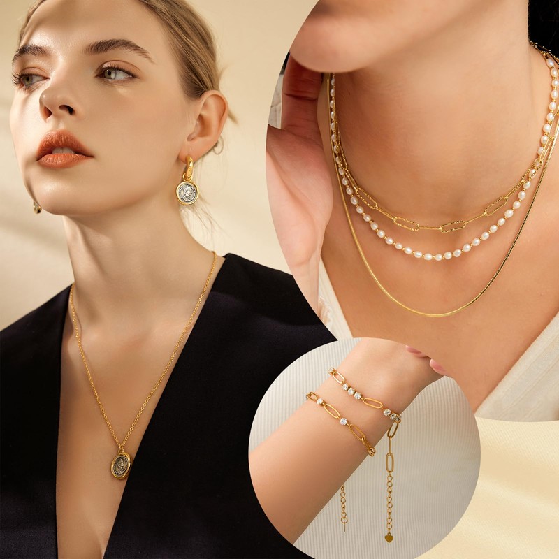 Ecoofor 18k Gold Necklace Chains for Jewelry Making, 52.5 Feet