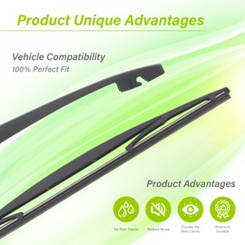 LKK Rear Windshield Wiper Arm Blade Kit Compatible with Honda Passport 2019-2023, Honda Odyssey 2018-2024 Rear Wiper Assembly Set