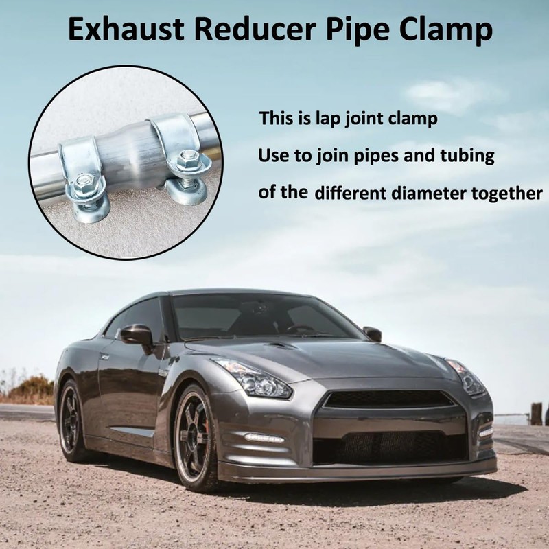 MOCNT Exhaust Clamp 60 to 76mm - Stainless Steel Exhaust