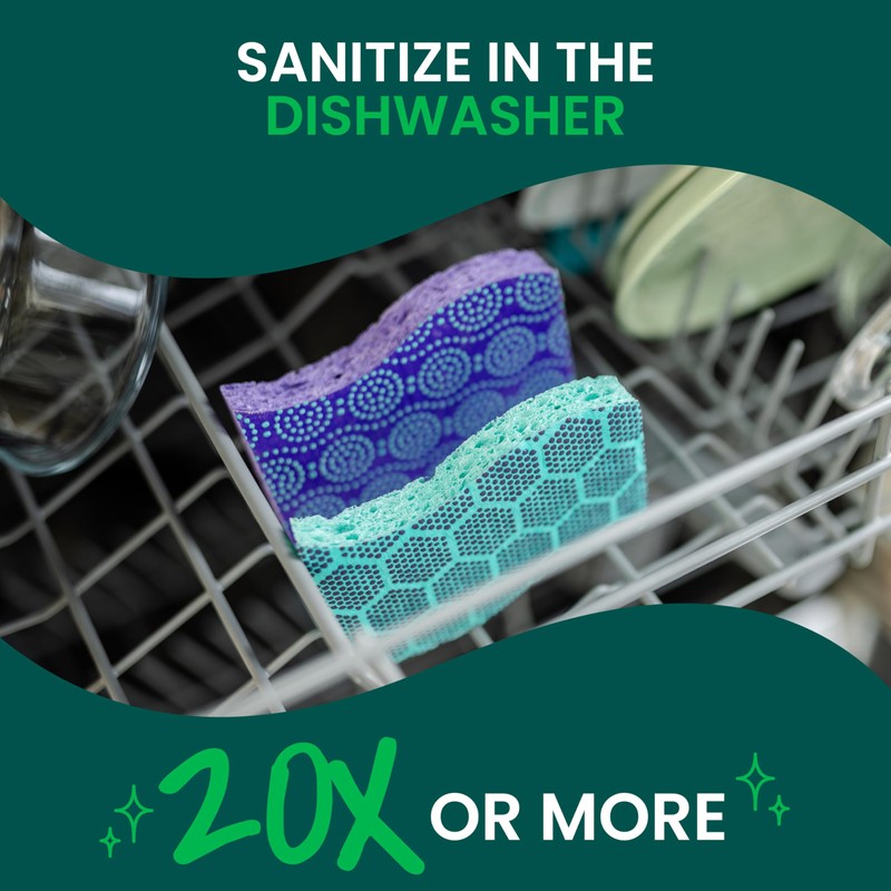 Scotch-Brite Odor Resist Heavy Duty Scrub Sponge, Dishwasher-Safe Kitchen sponges