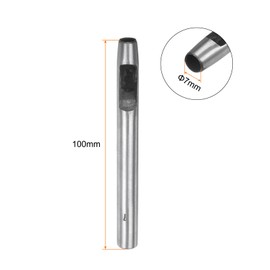 QUARKZMAN Hole Punch for Leather, 7 mm, Round Hole Tool for Belt Punch, Carbon Steel, Single Punch for Watch Straps, Cutting Leather Crafts, Rubber, Paper, Soft Material