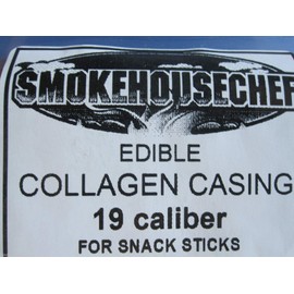 19 mm SLIM Collagen Snack Stick CASINGS for 23 lbs of Edible Slim Jims Pepperoni sausage