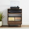 Crosley Furniture Liam Turntable Record Player Stand with Storage for