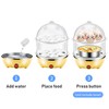 Double Layer Egg Cooker 14 Egg Capacity Hard Boiled Egg