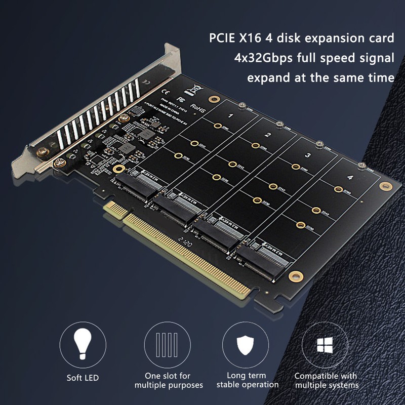 M.2 PCIE Adapter NVMe M.2 to PCIe 4.0 X16 Protocol