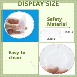 Boxweer 15PCS Yogurt Jar Lids - Clear Plastic, Reusable, BPA-Free Polypropylene, Screw Top, Transparent, Round, Microwaveable, Ideal for Oui Yogurt Jars, Glass Jars, and More