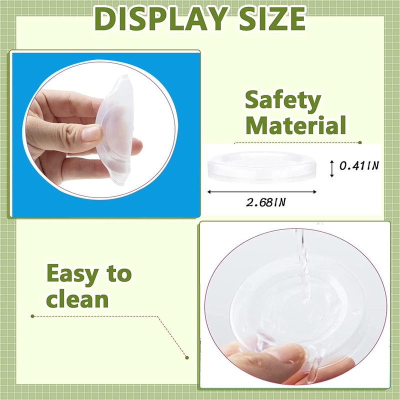 Boxweer 15PCS Yogurt Jar Lids - Clear Plastic, Reusable, BPA-Free