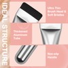 Flat Foundation Brush for Liquid Makeup, with Powder Puff Fast