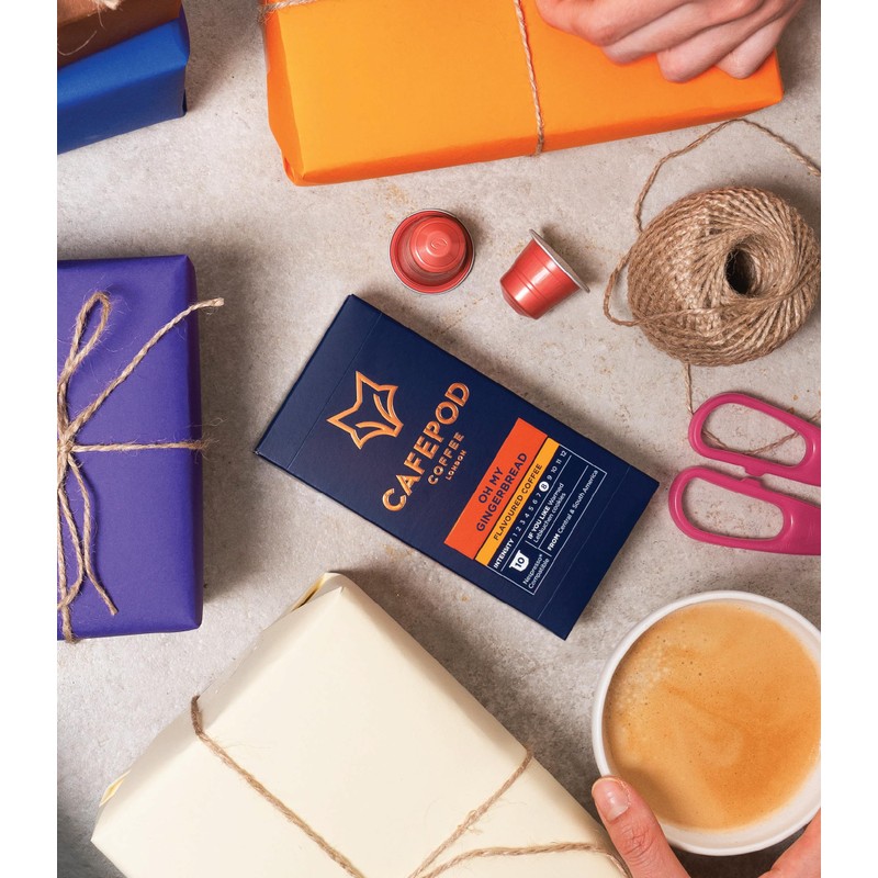 CafePod Flavoured Coffee Pods Nespresso Compatible Gingerbread 10 Aluminium Capsules