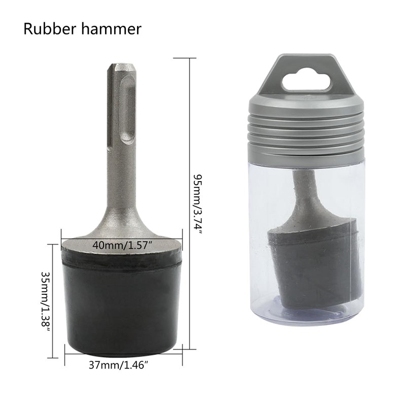 Durable Rubber Mallet Tool with Handle Essential Hammer for Radiators
