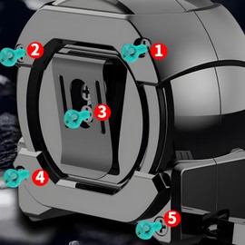 Premium Tape Measure, 5 m, Drop-Proof Tape Measure, Robust Professional Tape Measure Made of Steel in Industrial Quality, for a Wide Range of Measuring Tasks in Home, Crafts, Industry (Black)