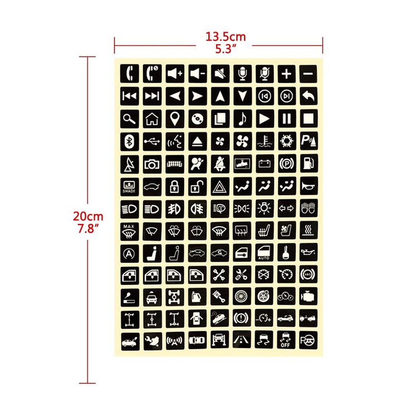 Car Sticker Switch Relay Decals Night Safety Luminous Centre Console