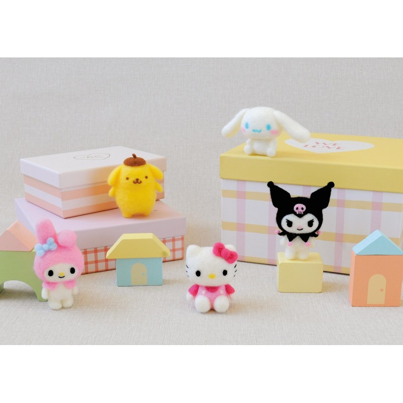 Hamanaka Wool Felt Kit Needle Felt for Creating Sanrio Characters