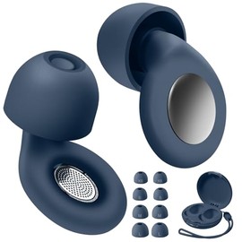 Tapones de Oídos para Dormir, 30 dB de Reducción de Ruido, Reutilizable, Tapones Auditivos Silicona con 4 Pares de Almohadillas para Dormir, Estudiar,