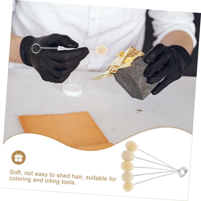 DOITOOL 10pcs Wool Daubers for Leather Dye Durable Dye Applicator