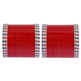 Efulgenz Red Indian Bridal Bangle Set for Wedding Punjabi Chuda Set Traditional Bridal Chura Set Bracelet Acrylic Bangle Set Fashion Jewelry for Women