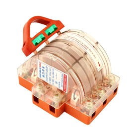 CYSUE 1PSC/32A/63A/100A/225A 3P Transparent with lamp Two Pole Double Throw Knife Disconnect Switch (Color : 3P 100A)