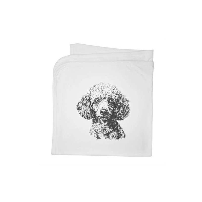 Azeeda 'Poodle Portrait' Cotton Baby Blanket/Shawl (BY00039893)