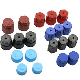 20Pcs/Set R134a/R12 13mm & 13.5mm & 14mm & 16mm &17 & 17.5mm Air Conditioning Service AC System Charging Port Caps