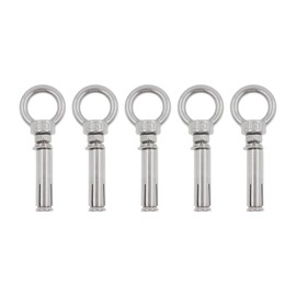 Shoulder Eye Bolts,TTZEZE Heavy Duty Eyebolts,304 Stainless Steel Wall Concrete Anchors Screw Expansion Screw Bolts Eye Hooks Fastener for Ceiling Concrete Masonry 5 Pack M6*60