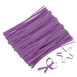 uxcell 4" Kraft Paper Twist Ties, Metallic Twist Ties Reusable for Bakery, Candy Bags, Coffee Bags, Goodie Bags, Pack of 1000, Purple