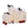 Christmas Lighted Gift Boxes Decorations,Set of 3 Christmas Lighted Gift