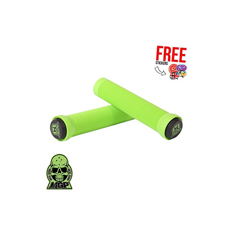 MADD VX4 TPR Grips with Bar Ends, Handles, 204-562, Green,