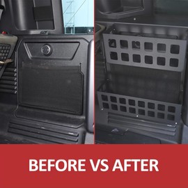 JONKOKO Car Trunk Storage Basket Organizer Side Cargo Rack Modular Compatible with Land Rover Defender 110 2020-2024 Car Rear Door Foldable Table Tailgate Table (Storage Basket Organizer-A)