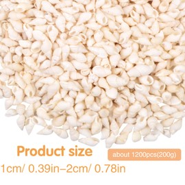 AGNURCADE About 1200pcs(200g) White Mini Natural Conch Sea Shells Beach Spiral Seasnail Shell Fish Tank Beach Microscape Ornaments for Vase Fillers Ocean Themed Party Wedding Home Decor