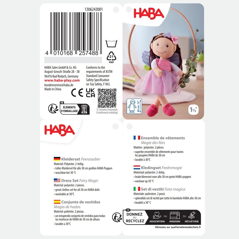HABA 306243 accessorio per bambola, colorato