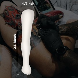 Tattoo Soft Silicone Practice Arm,High Simulation Tattoo Practice Tattoo Arm Skin,Easy to Color 1:1 Reduction Durable Practice Training Arm（White）