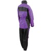 Nexgen Ladies 2 Piece Black and Purple Motorcycle Rain suit