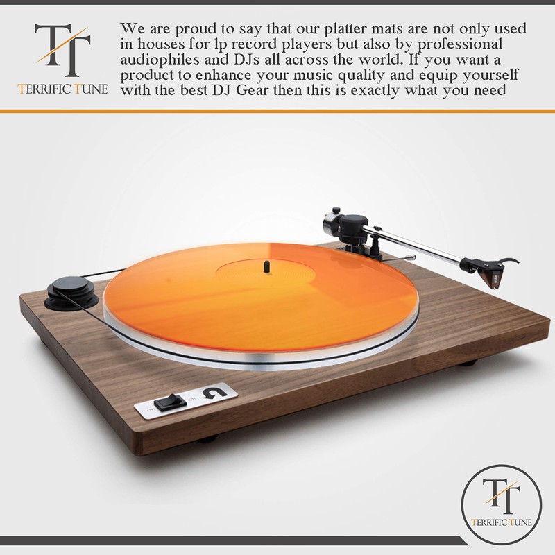 Terrific Tune - Acrylic Turntable Slipmat for Vinyl LP Record