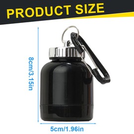 XPEX Pack of 2 100 ml Powder Dispenser, Protein Powder Container, Protein Keychain Protein Powder Storage Funnel for Protein Powder with Carabiner Suitable for Fitness Enthusiasts