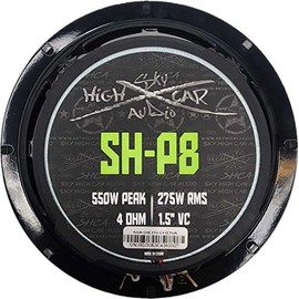 Sky High Car Audio SH-P8 8” COAXIAL MID-Range Loudspeaker with 1" Bullet Tweeter (Single Speaker)